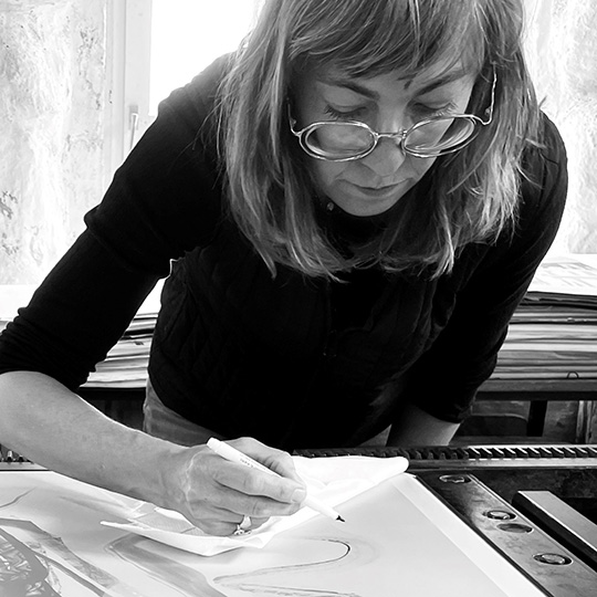 billedkunstner visual artist, Julie Sass photo credit: Steinprent. underviser på Kunsthøjskolen i Holbæk sommerkursus